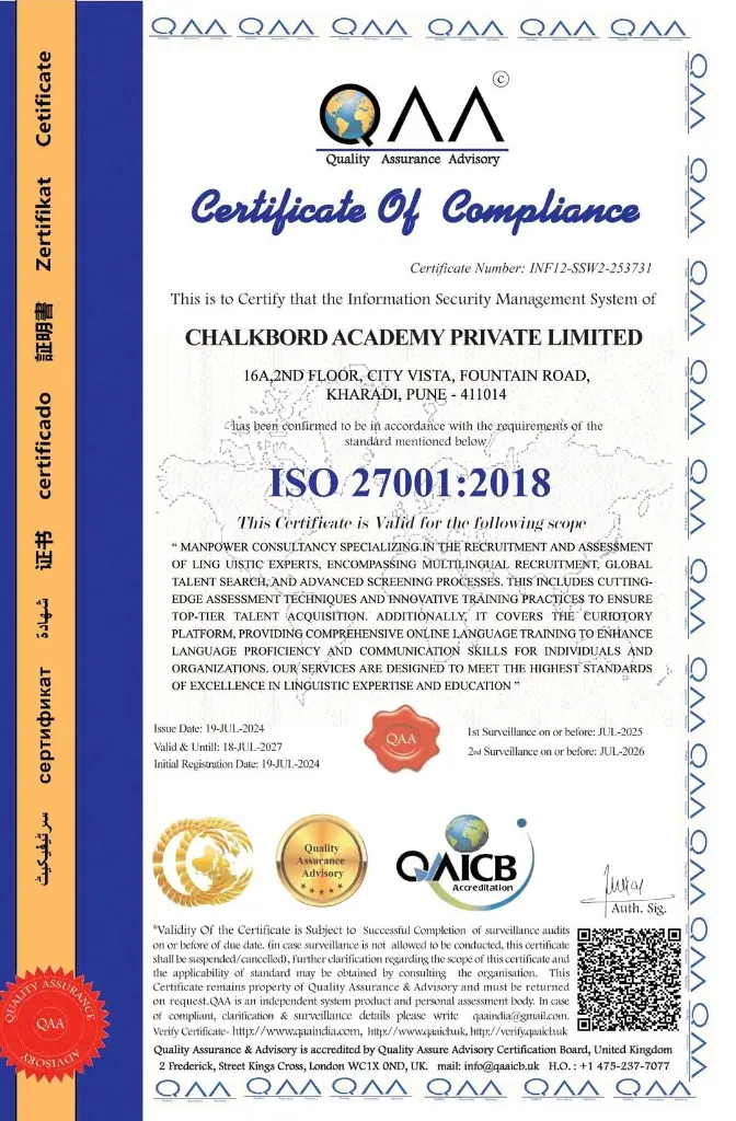 ISO Certified Language Excellence